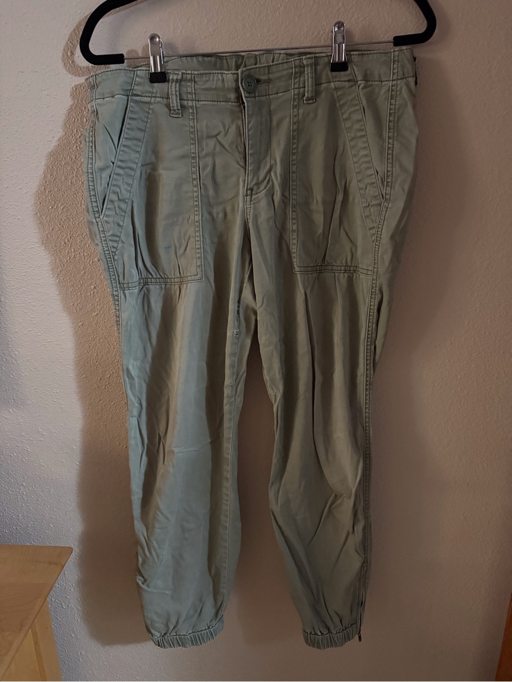 CAbi Women's Light Sage Cargo Jogger Pants